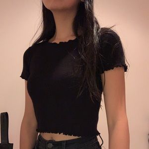 Brandy Melville Black Crop Top